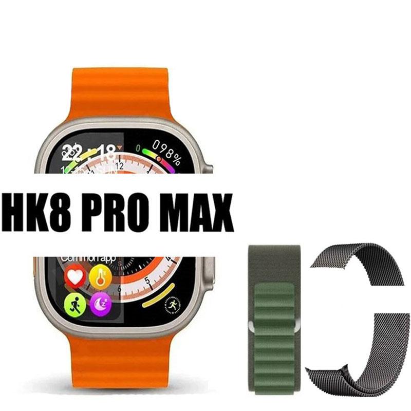 Оригинальные умные часы Hk8 Pro Max для мужчин, серия 8, 49 мм, 2,2 дюйма, экран RTAE с высокой частотой обновления, NFC-компас, игровые умные часы для Apple iPhone
