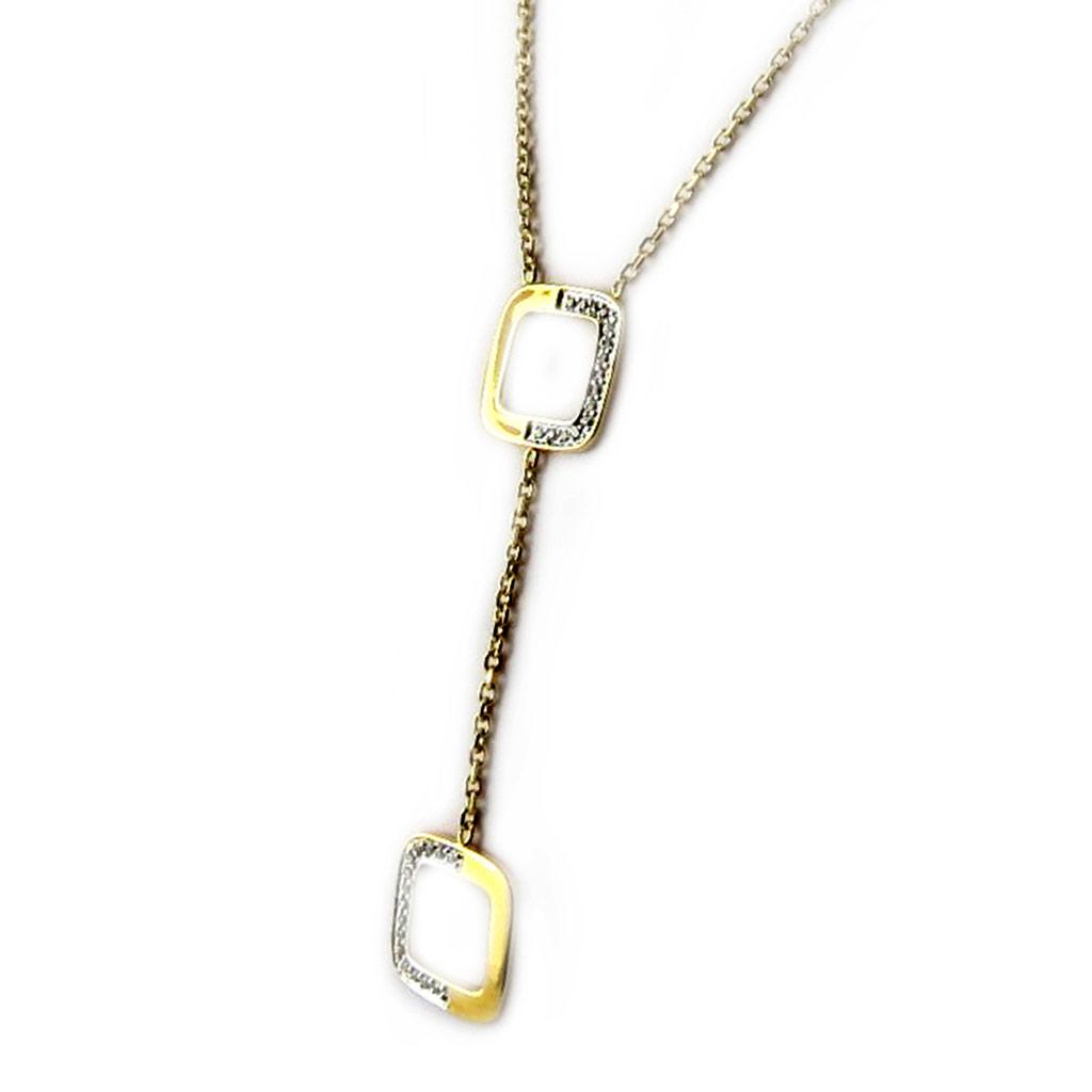 Les Trésors De Lily [E7589] - Gold-Plated Necklace 'Audace' White Gold