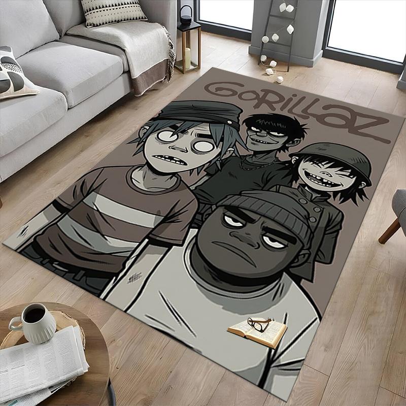 1 шт. Ковер Gorillaz, Офисный коврик, Коврик для улицы, Декор для дома, Ковер для зоны, Фестиваль