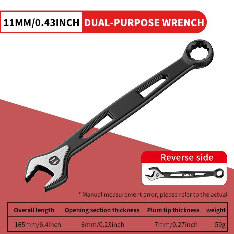 Dual-Ended Wrench, Ratchet Wrench, Industrial Grade, Hardware Tool, Auto Repair Universal Wrench