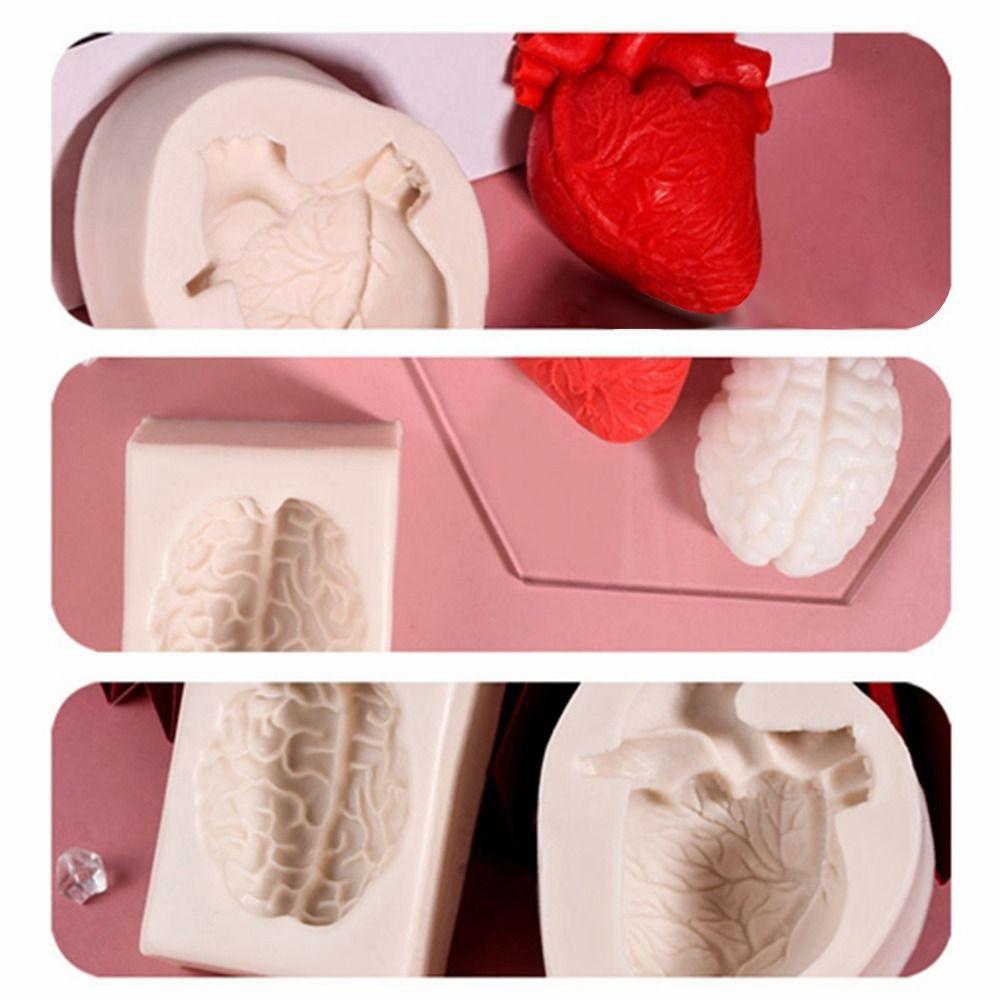 Принадлежности Ретро Декоративная форма для капель Хэллоуин Мозг Сердце Поворот Сахар Шоколад Форма Силиконовая форма