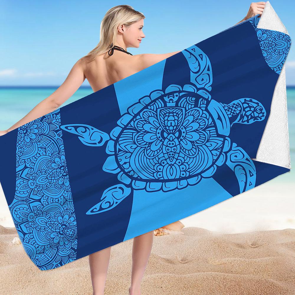Turtle Beach TowelMicrofiberdouble-sided Velvetbeach Towelswimming Towelversatile Square Towel
