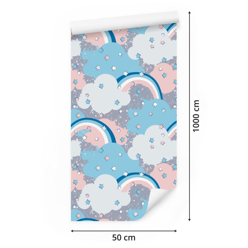 Rainbows from the clouds wallpaper for living room and bedroom 50x1000