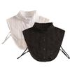 Linbaiway Women Stand Ruffle Lace Chiffon Fake Collar Detachable False Collar Adult Sweater Blouse Top Removable Faux Collar