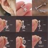 1Pc Flower Star Crystal Pendant Stainless Steel Cartilage Earring Cz Ear Studs Helix Piercing Jewelry