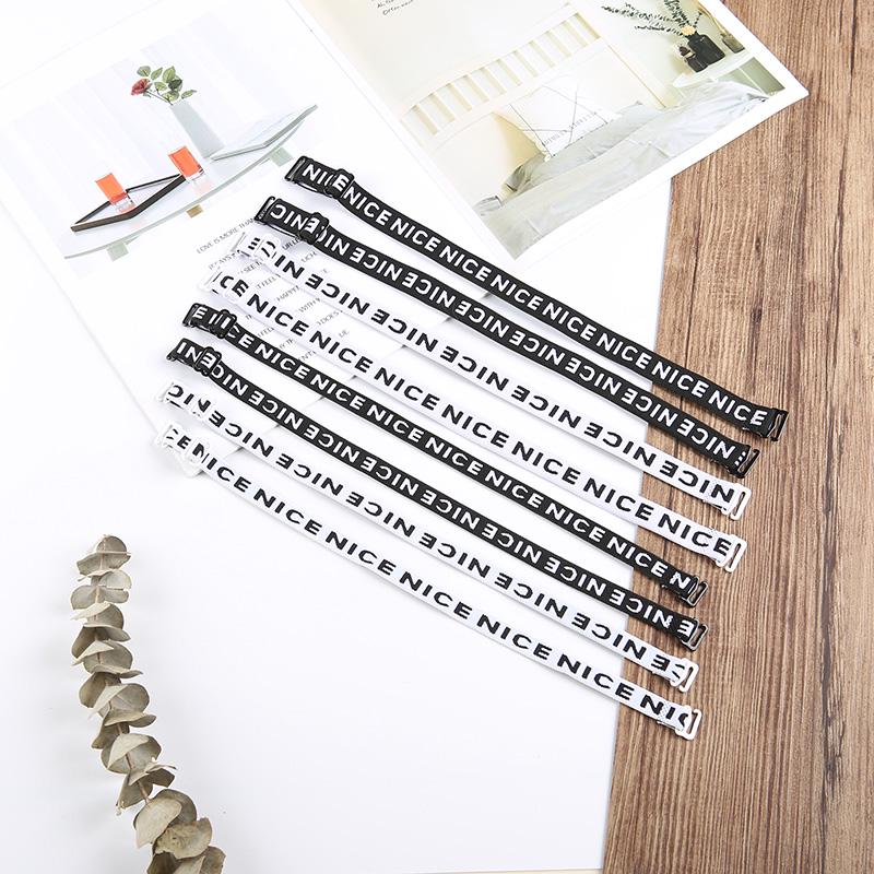 NICE Letter Print Shoulder Strap Sexy Can Be Exposed Beautiful Back Underwear With Personality Adjustable