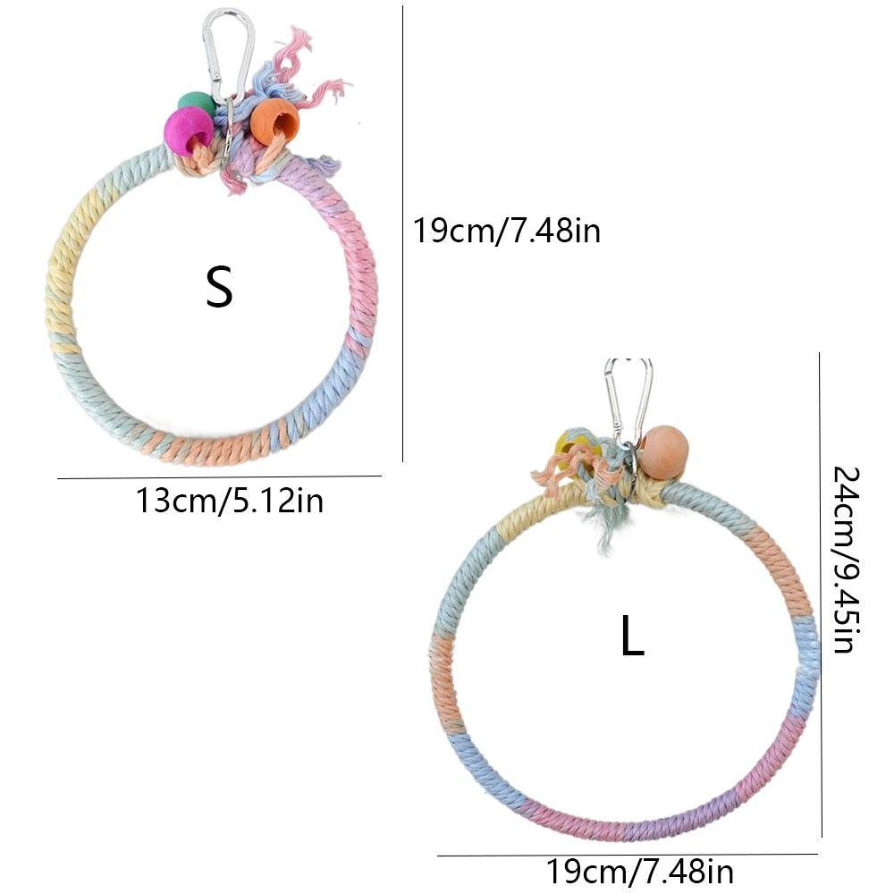 Paw Grinding Parrot Hanging Clip Colored Parrot Standing Stick Parrot Birds Cage Toy  Training Toys