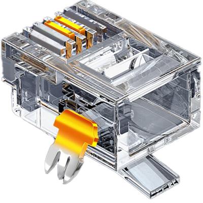 Shanze RJ11 6P2C 2-жильные телефонные коннекторы, упаковка 100 шт.