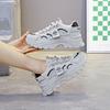2024 New Spring Autumn Popular Women's White Shoes with Breathable Mesh Fashionable and Versatile Casual Sports Women's Shoes