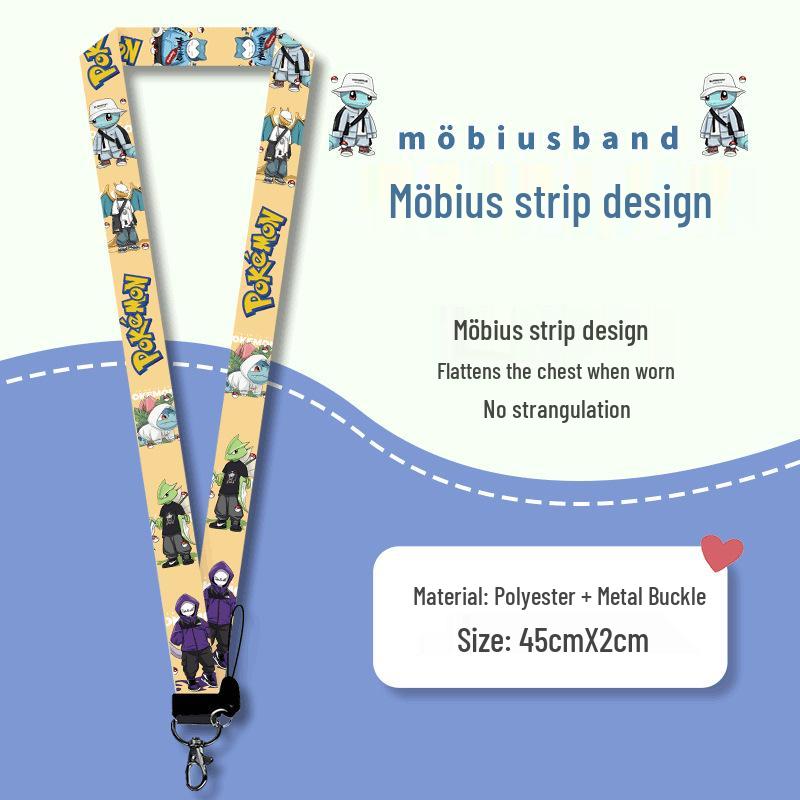 Cartoon Lanyard ID Holder for Students: School, Bus, Meal, or Work Badge