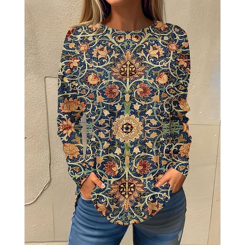 Женская футболка с 3D-принтом бабочки, модный топ с длинным рукавом и круглым вырезом, обычного кроя, для праздничных выходных, для весны и осени