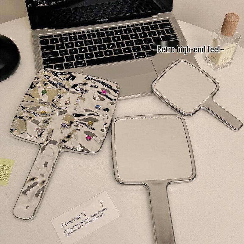 Большое круглое портативное ручное зеркало для макияжа Yipin