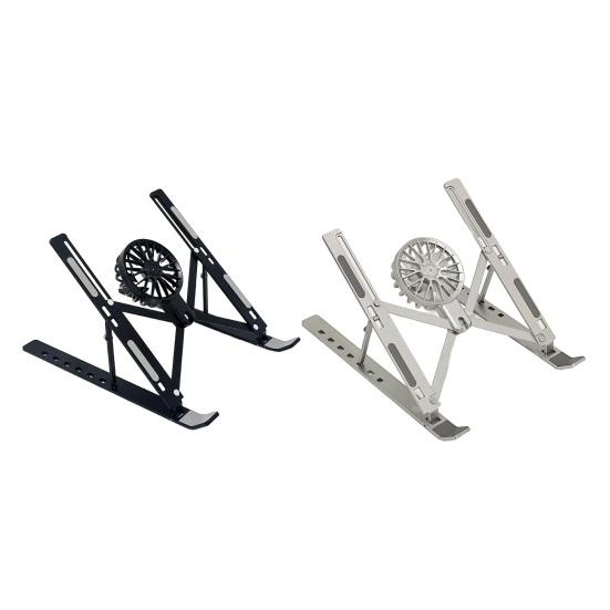 Подставка для ноутбука из алюминиевого сплава с вентилятором для отвода тепла, портативная, складная, легкая, сверхпрочная, металлическая, настольная, держатель-подставка для планшетного компьютера