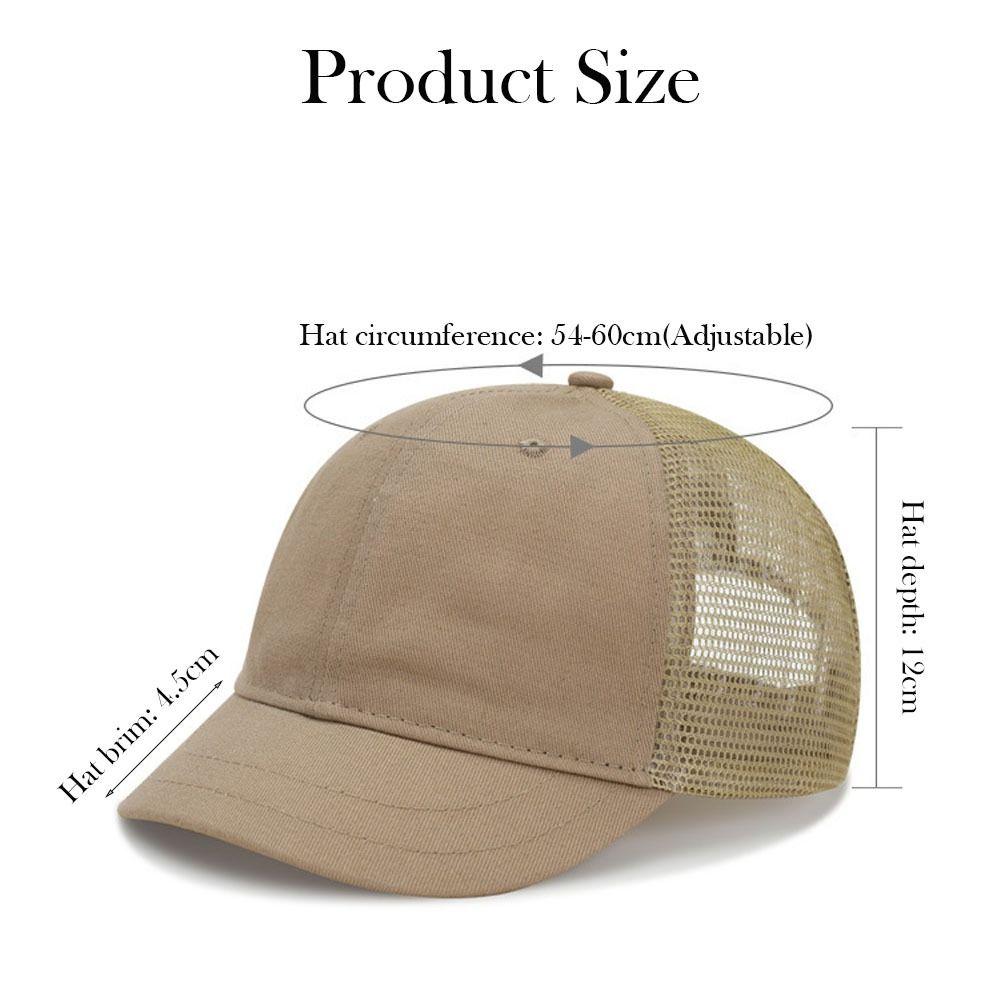 Breathable Mesh Peaked Cap Trendy Sunscreen Hat Soft Short Brim Baseball Cap Unisex