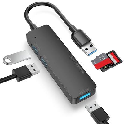 USB-концентратор с питанием от шины LUONOCAN, небольшой тонкий USB-адаптер, порт для чтения карт, расширение, совместимое с Pason Black 3.0 USB3.0/2.0 TF/SD Multi-Hub, PS3/4/5