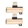 2Pcs USB C to 3.5mm Audio Adapter 2 in 1 Type C 3.5mm Listening Music While Charging Durable ABS USB C to Audio Jack