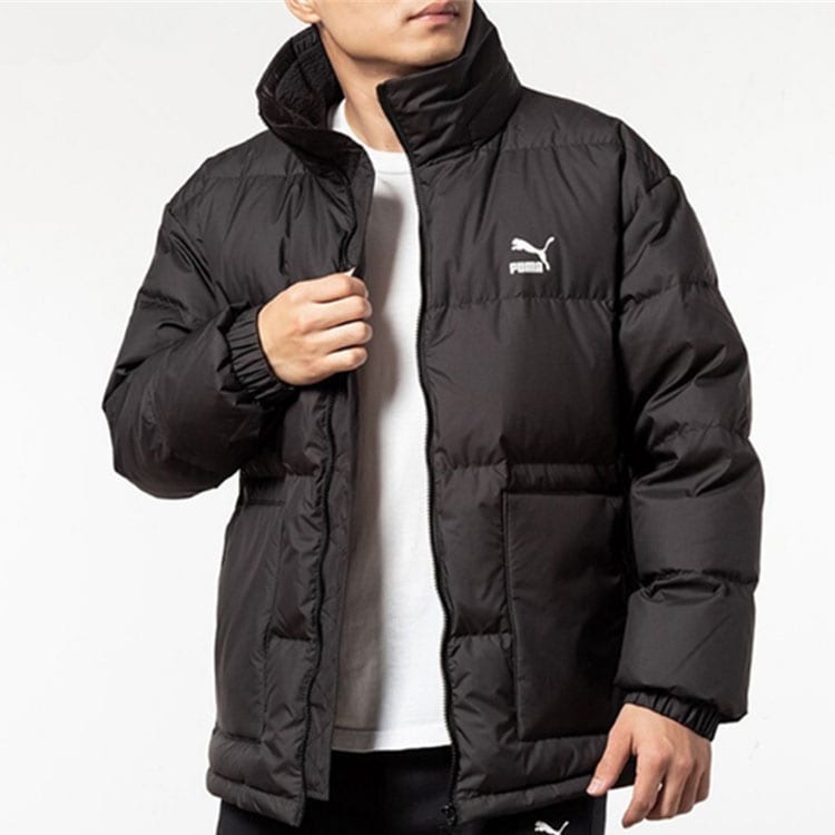 Puma Мужские пуховики Черный с капюшоном Умеренный пуховик 596548-01