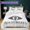 Little Nightmares Pattern Bedding uilt Set uilt Cover Pillowcase Home Decoration Birthday Gift (1 * duvet cover + 2 * pillowcase without core)68