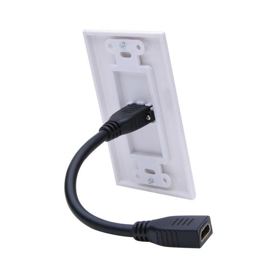 Одиночный Женский Порт 4K HDMI-совместимая Настенная Панель-Крышка Розетка-Удлинитель