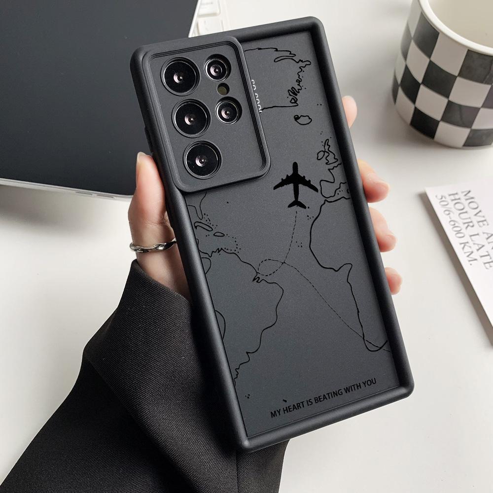 Мягкий чехол для Samsung A55 5G S25 Ultra A54 A16 A15 A53 A35 A34 A14 A13 A06 A05 A05s A33 A25 S24 FE S23 Plus S22 Чехол-самолет