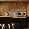 1pc, Creative Wooden Handicraft Door Sign, Rectangular Sign Decorative Sign Home Pendant, Suitable for Cafe, Living Room