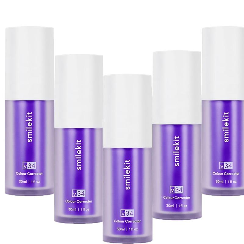 Зубная паста V34, корректор фиолетового цвета, зубная паста для зубов, белая, 30 мл, осветляющая зубная паста для ухода за зубами, чтобы уменьшить пожелтение