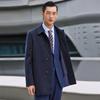 YOUNGOR Men's Cashmere Blend Goose Down Liner Overcoat