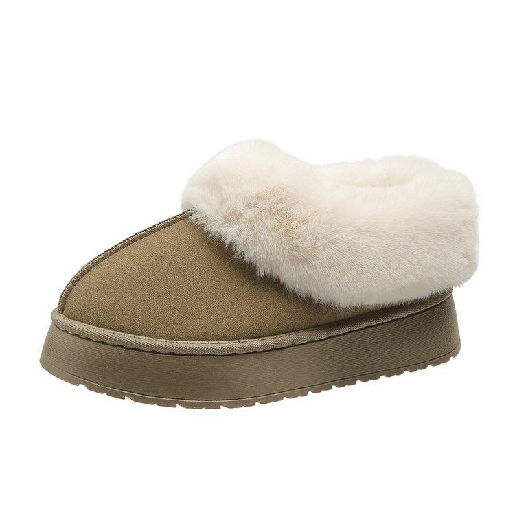 Зимние новые женские толстые подошвы из овчины и шерсти, нескользящие зимние сапоги, модные женские мини-теплые утолщенные женские сапоги