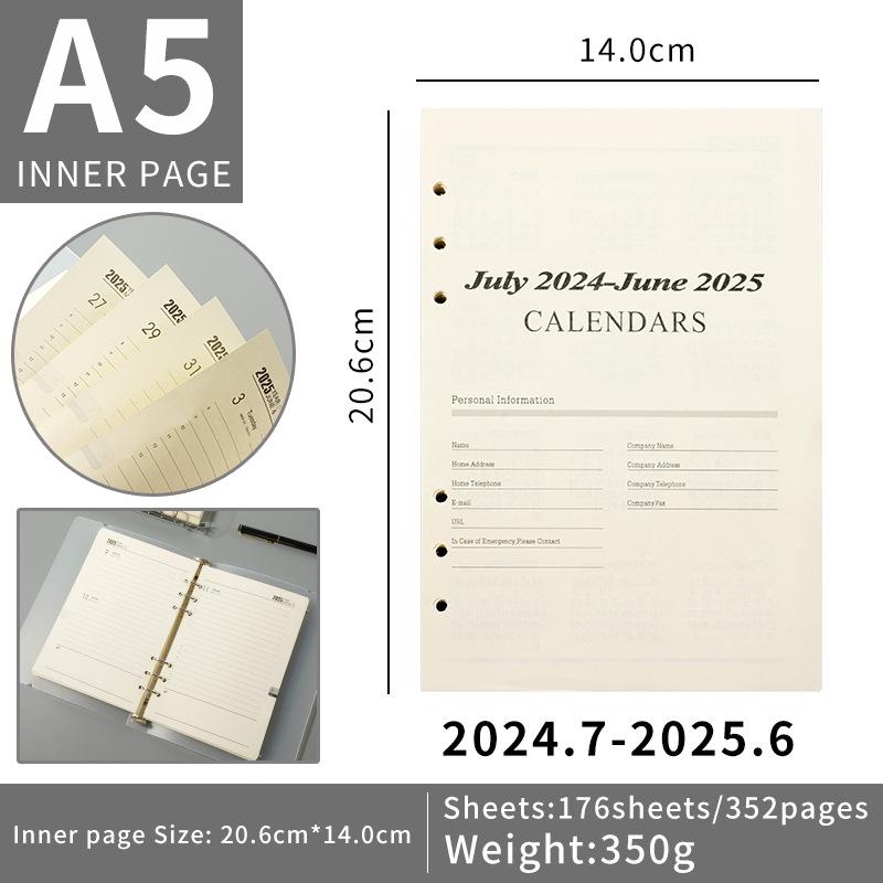 Красочные отрывные квадратные страницы для блокнота из ПВХ на английском языке на 2025 год