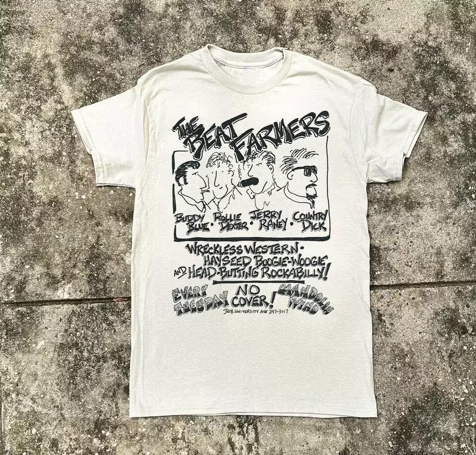 Редкая футболка унисекс THE BEAT FARMERS Тур Концерт 1983 Подарок для фанатов S to 5XL BT878