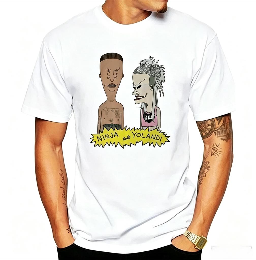 Kruegis And Voorhead Freddy Jason Cartoon Graphic Tee Beavis And Butthead Parody O Neck Short Sleeve Unisex Streetwear Tops