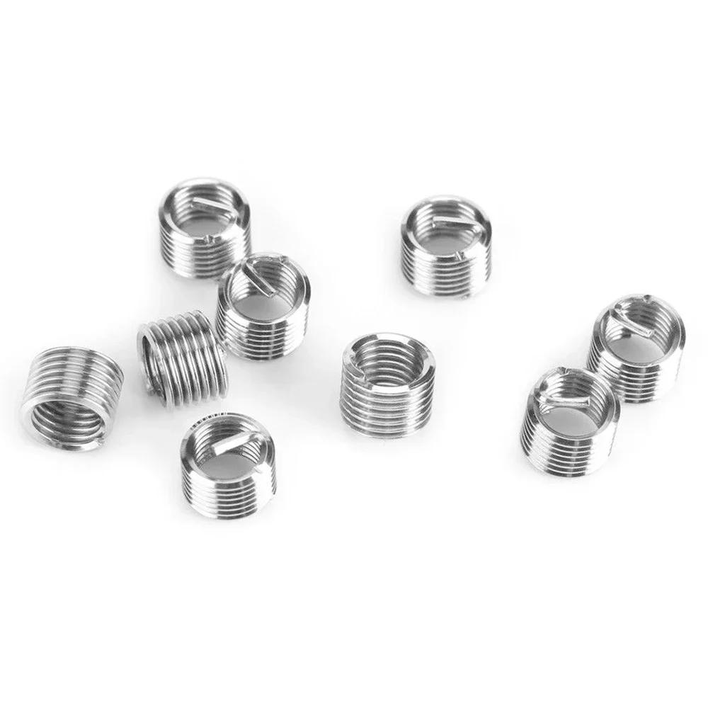 30pc Stainless Steel Helical Thread Repair Inserts Kit, M5/M6/M8 Fully Threaded, Tapping Screw Sleeve Set for Repair and Thread
