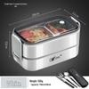 304 Stainless Steel Insulated Double-Layer Lunch Box for Microwave, with Compartments - Ideal for Students and Office Workers.