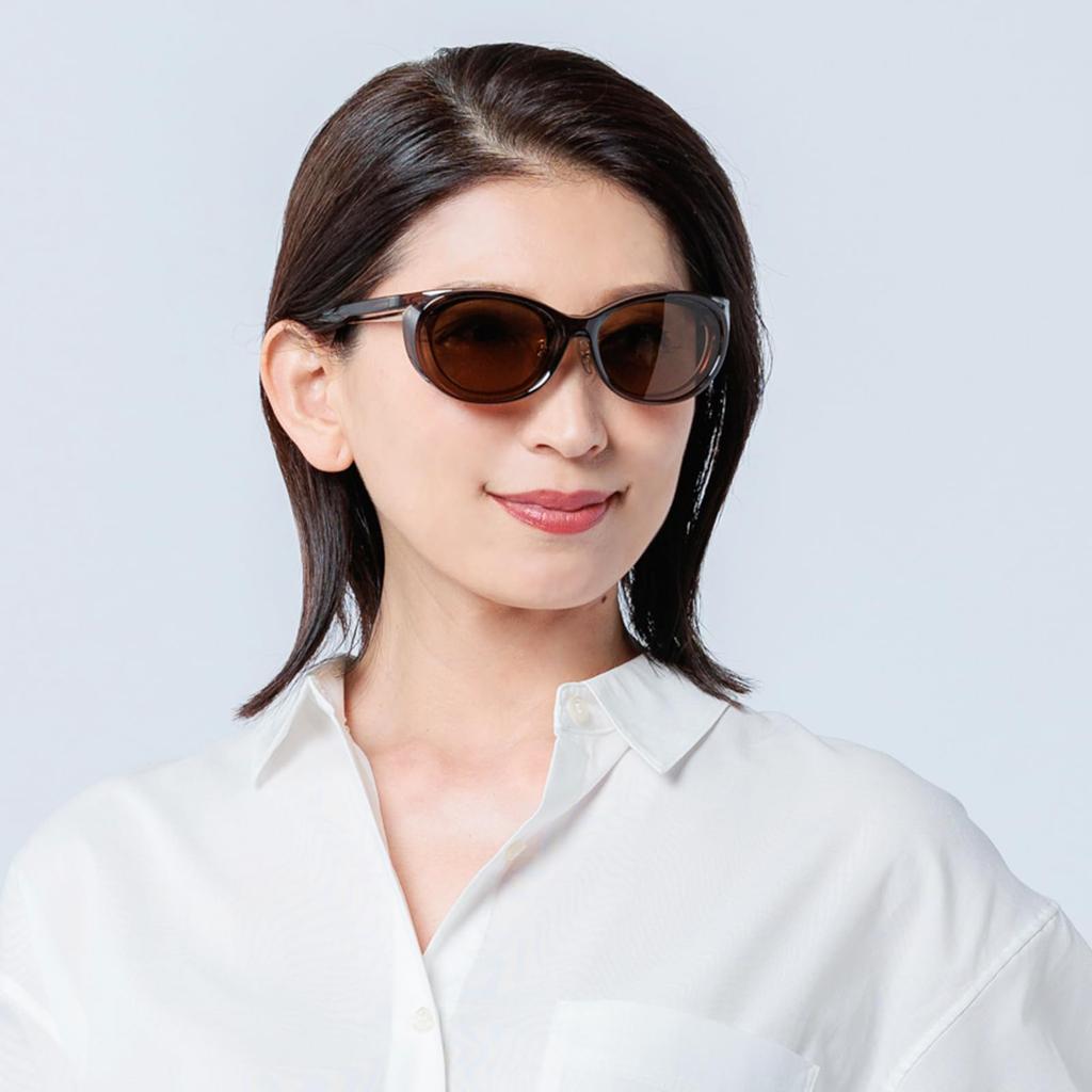 Polarized Stylish UV UV400 E-FIT Over-the-Eye Sunglasses, Protection, Protection, Brown/Polarized Brown, EF-OS61-C2-1