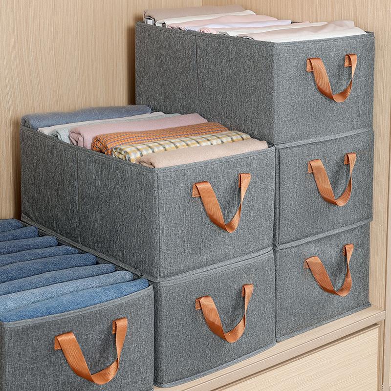 Большая вместимость пыленепроницаемого ящика для хранения складной нетканый ящик для хранения нижнего белья с ручкой для спальни гостиной экономит место