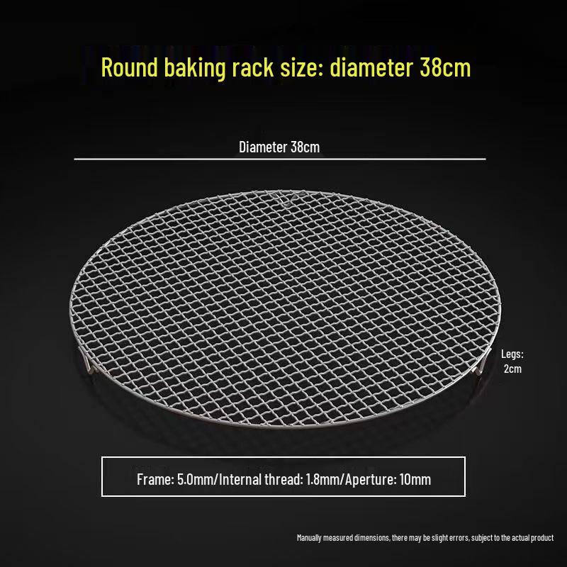 ZISIZ Round Outdoor BBQ Grill Net with Legs