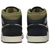 Мужские кроссовки Air Jordan 1 Mid Off Noir Medium Olive Черный Светло-орехово-коричневый HV4091-102