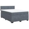 Maison Exclusive - Sommier à lattes de lit et matelas Gris foncé 160x200cm Velours