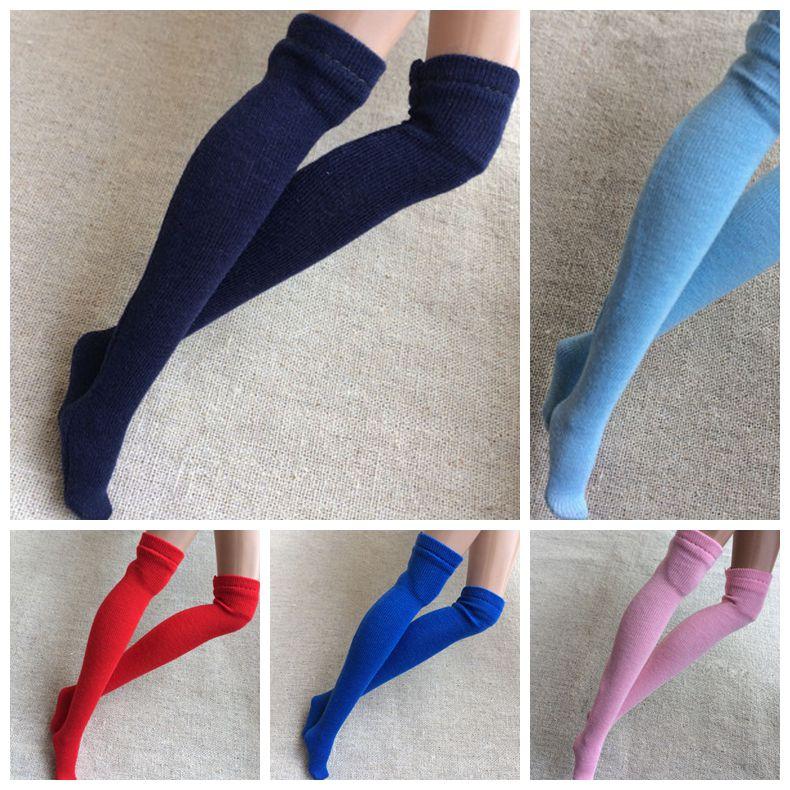 5 пар/лот, чулки разных цветов для куклы Блайз 1:6, носки для Барби, высокие носки выше колена для куклы Блайз Момоко OB