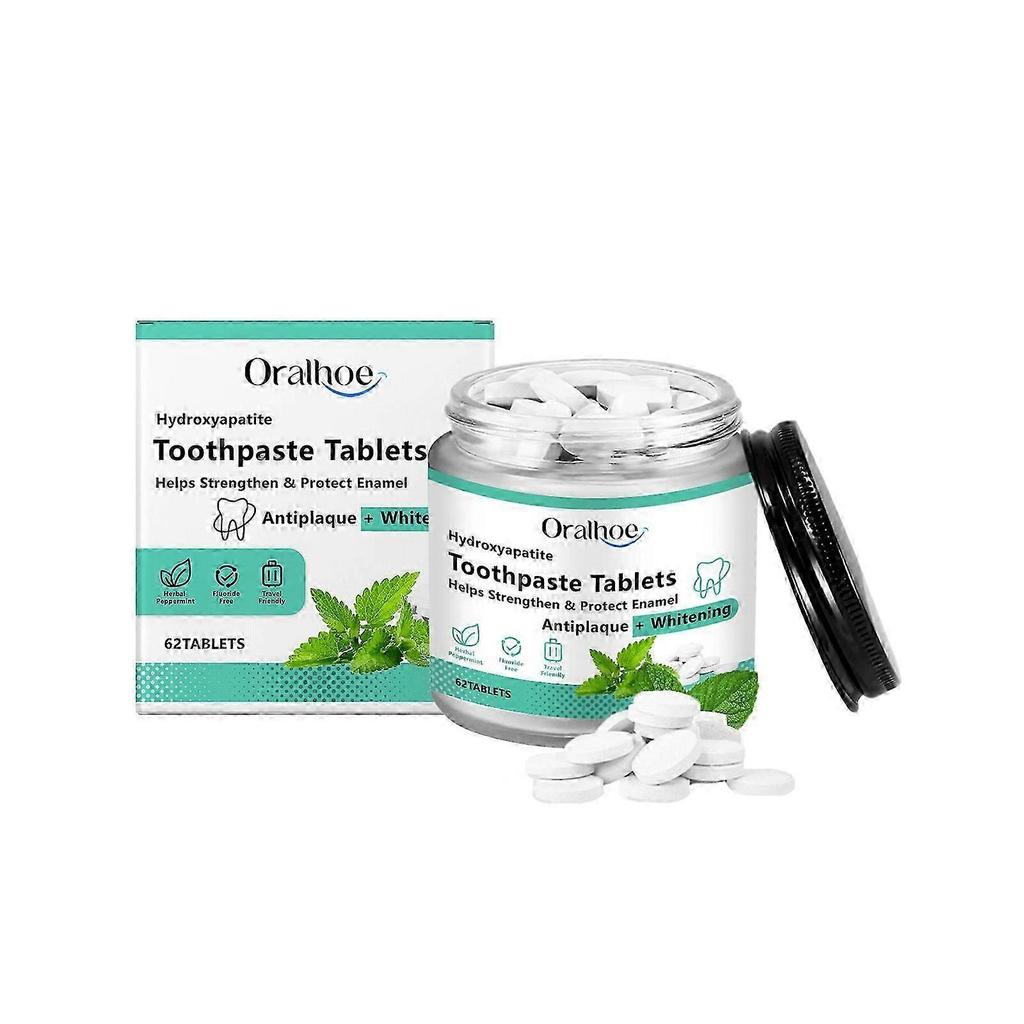 Mint Whitening Toothpaste Tablets - Fresh Breath Oral Deodorizer, Portable Chewable Toothpaste for Confident Smiles