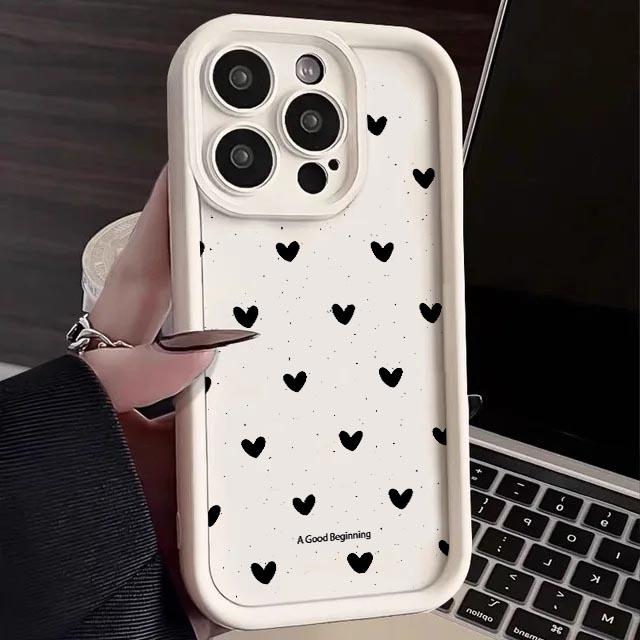 INS Minimalism Love Heat Matte TPU Case For Motorola Moto Edge 70 50 Pro 60 Fusion Stylus 40 Neo G84 G85 G54 G75 G05 G34 G56 G86