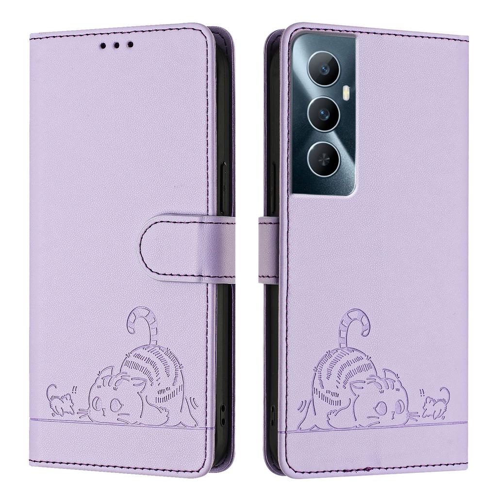 Чехол-книжка из искусственной кожи «Кошки ловят мышей» для серий Xiaomi, Redmi.Poco C51,C50,C65,M3,M4,M5,Mi 11,12,13,14,Redmi Note Series,K30s,K40,k60...
