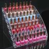 Acrylic Nail Polish and Lipstick Display Stand - Transparent Cosmetic Storage Rack