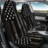 2pcs Black and White Car Seat Covers American Flag Design Perfect for Christmas Women's Car Accessories Fit for Cars Trucks