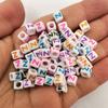 100 Pcs/lot Acrylic Beads Letter Bead Jewelry Finding For DIY Necklace Bracelet 6mm Fashion Wholesale High-quality New