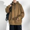 Осенние мужские толстовки больших размеров с капюшоном, свободные толстовки с капюшоном на молнии, пуловеры, уличная одежда, спортивная одежда