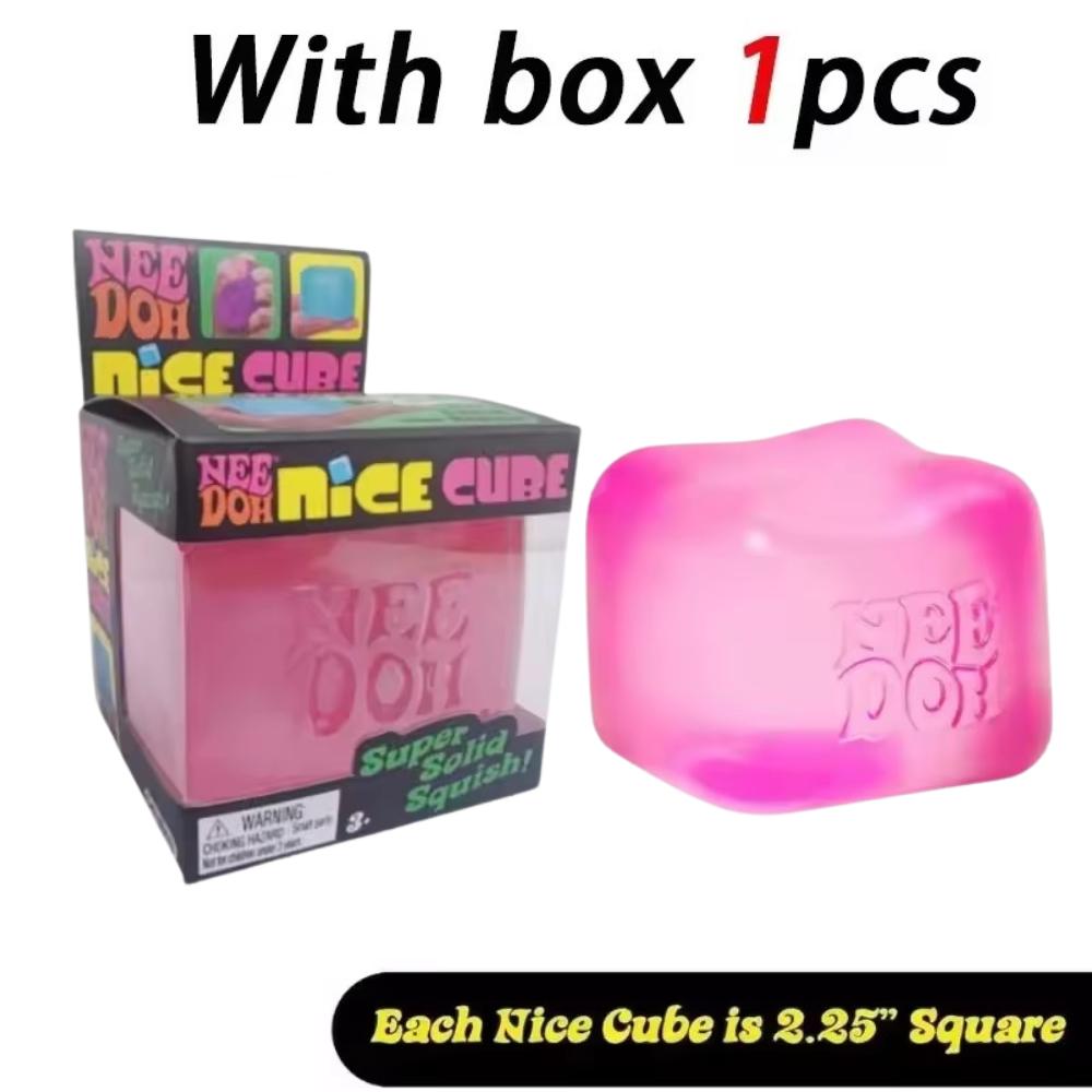 Schylling Nice Cube Игрушка-антистресс сжимаемая, мягкая, медленно восстанавливающая форму, сенсорная, для снятия стресса, против тревожности, для детей, взрослых, СДВГ
