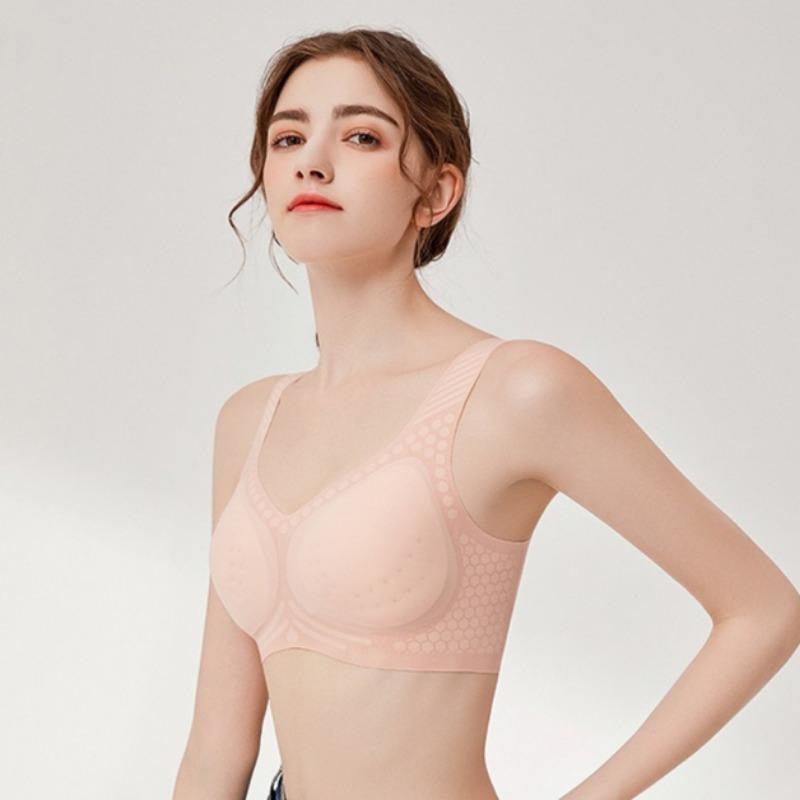 Black Technology Ice Mask Jelly Glue Seamless Underwear Women's Nude Vest Style Breast Enhancement Bra Without Rims