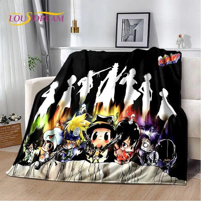 Мягкое плюшевое одеяло в стиле аниме «Учителя Hitman Reborn», фланелевое одеяло для гостиной, спальни, кровати, дивана, чехол для пикника, детское одеяло