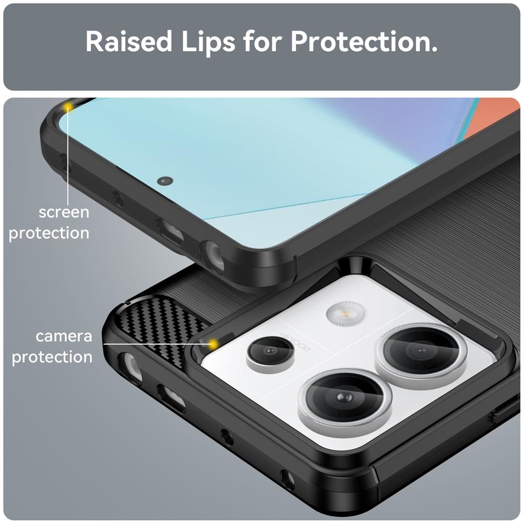 Xiaomi Redmi Note 13 Pro Carbon Fiber Protective Case - Black